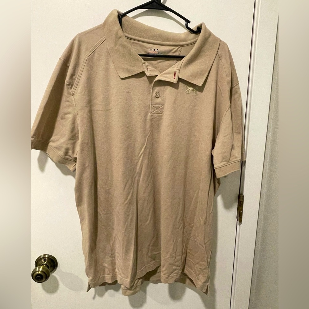 Under Armour Men’s XXL Tan Polo Shirt